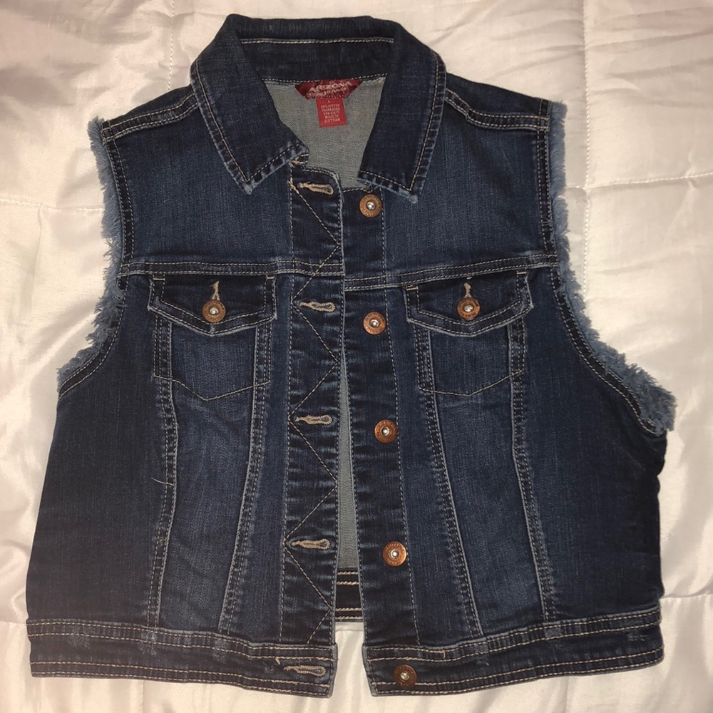 Denim Cropped Jacket/Vest